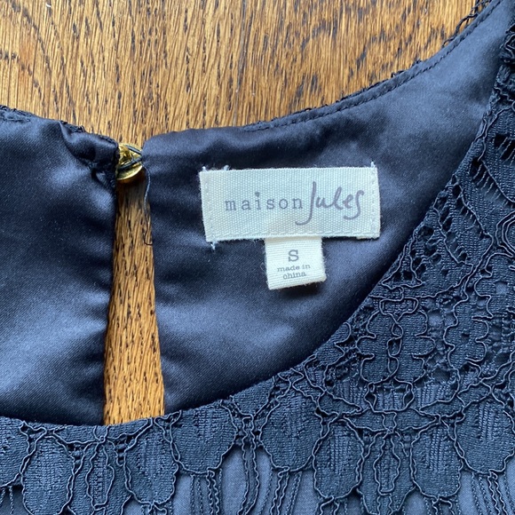 Maison Jules - Lace Crop Top - Black - Small - Picture 3 of 5